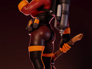 Fem Pyro Team Fortress 2 3D Print Model