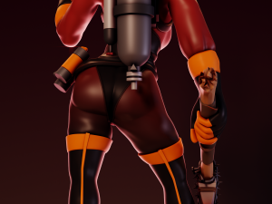 Fem Pyro Team Fortress 2 3Dプリントモデル
