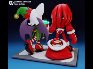Rouge Knuckles Holidays Time Sonic The Hedgehog 3D Print Model