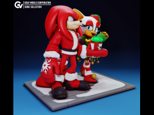 Rouge Knuckles Holidays Time Sonic The Hedgehog 3D Print Model