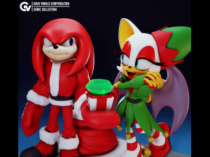 Rouge Knuckles Holidays Time Sonic The Hedgehog 3D Print Model