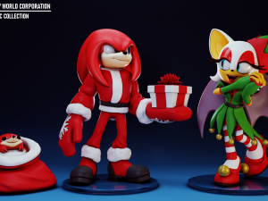 Rouge Knuckles Holidays Time Sonic The Hedgehog 3D Print Model