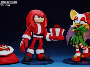 Rouge Knuckles Holidays Time Sonic The Hedgehog 3D Print Model