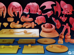 Rouge Knuckles Holidays Time Sonic The Hedgehog 3D Print Model
