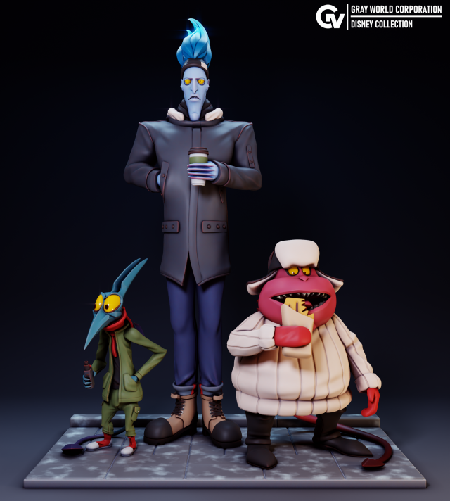 Hades Pain And Panic Winter Mood Hercules 3D प्रिंट मॉडल .c4d .max .obj .3ds .fbx .stl .blend 