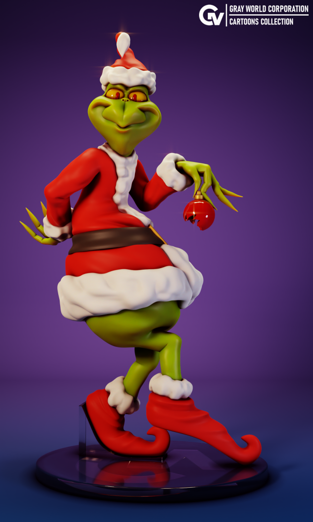 The Grinch How The Grinch Stole Christmas 3D Print Model .c4d .max .obj .3ds .fbx .stl .blend 