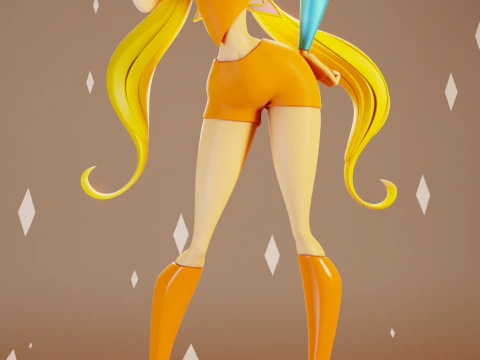 Stella Fairy Form Winx Club 3D Print Model