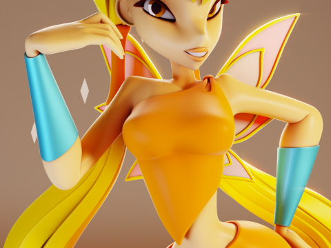 Stella Fairy Form Winx Club 3D Print Model