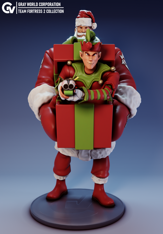 Smissmas 2023 Team Fortress 2 3D Принт Модель .c4d .max .obj .3ds .fbx .stl .blend 