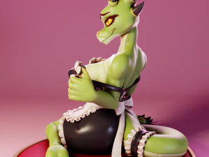 Argonian Maid 1 Elder Scrolls 3D Print Model