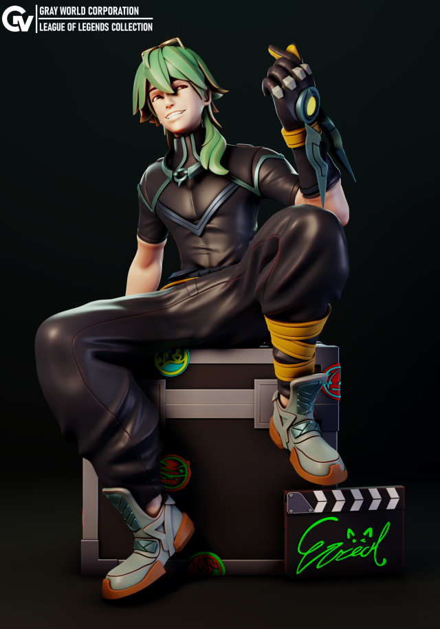 Ezreal Heartsteel League of Legends Modèles 3D en vedette .c4d .max .obj .3ds .fbx .stl .blend 