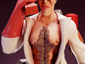 Buff Medico Team Fortress 2 Modello di stampa 3D