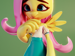 Fluttershy Chibi - My Little Pony 3D Принт Модель