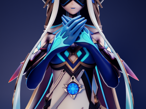 Mirror Maiden Genshin Impact Modèles 3D en vedette