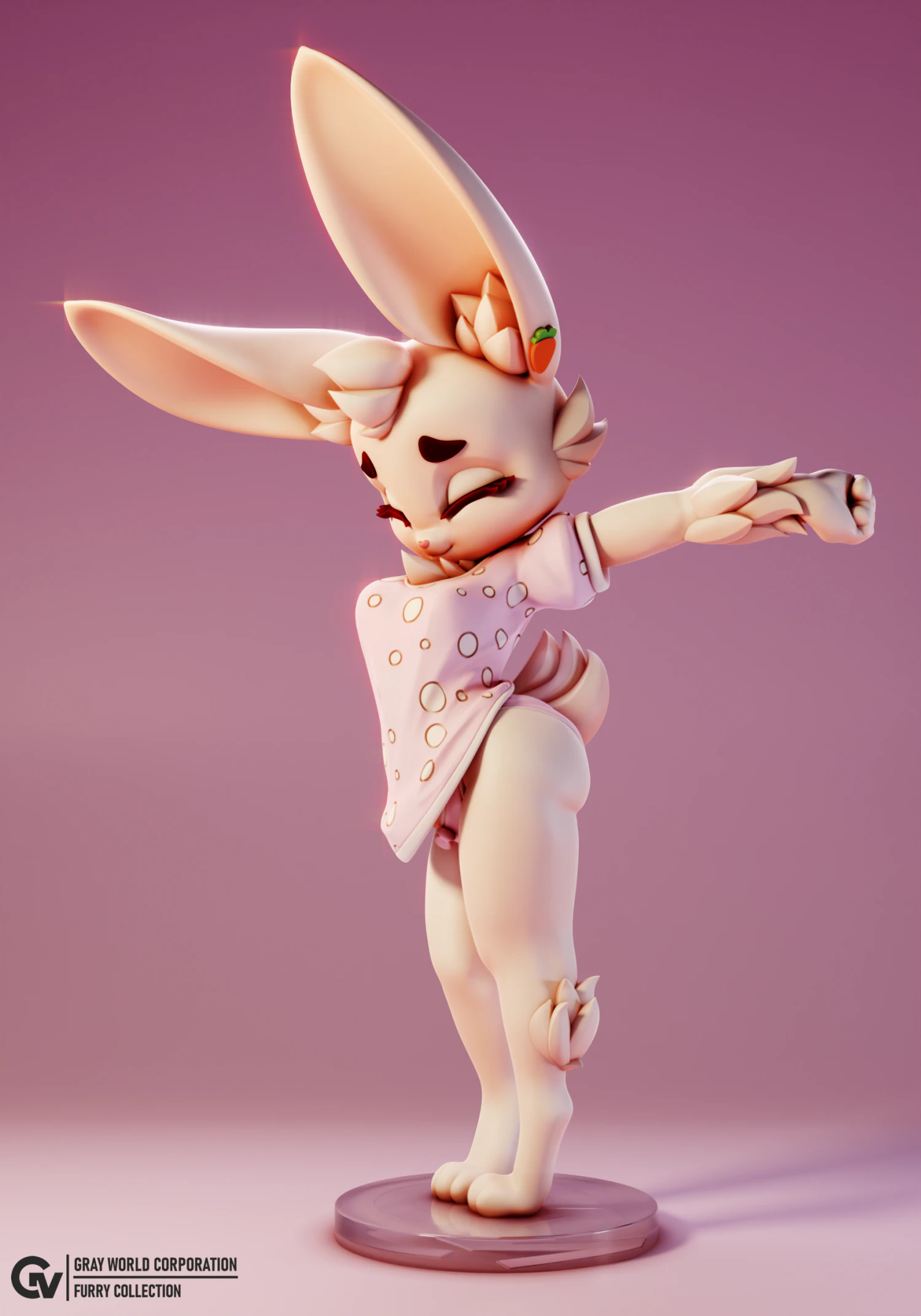 Bunny Morning Furry 3D Print Model .c4d .max .obj .3ds .fbx .stl .blend 