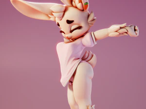 Bunny Morning Furry 3D Print Model