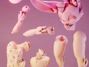 Bunny Morning Furry 3D Print Model