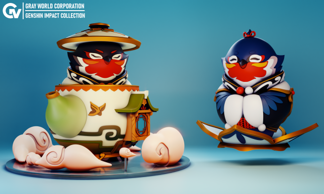 Tubby and Chubby - Genshin Impact 3D 打印模型 .c4d .max .obj .3ds .fbx .stl .blend 