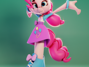 Pinkie Pie Chibi MLP 3D Print Model