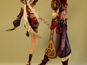 Jeht and Jebrael Genshin Impact 3D Print Model