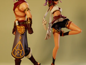 Jeht and Jebrael Genshin Impact 3D Print Model