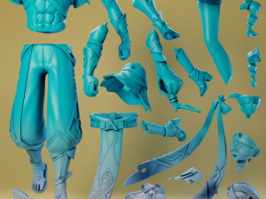 Jeht and Jebrael Genshin Impact Modèles 3D en vedette