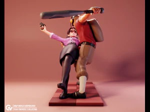 Scout Miss Pauling Team Fortress 2 3D Print Model