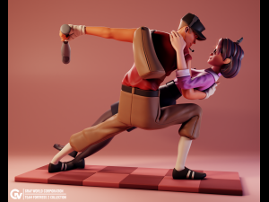 Scout Miss Pauling Team Fortress 2 3D Druckmodell