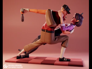 Scout Miss Pauling Team Fortress 2 3D Print Model