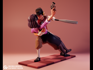 Scout Miss Pauling Team Fortress 2 3D Druckmodell