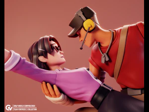 Scout Miss Pauling Team Fortress 2 3D Print Model