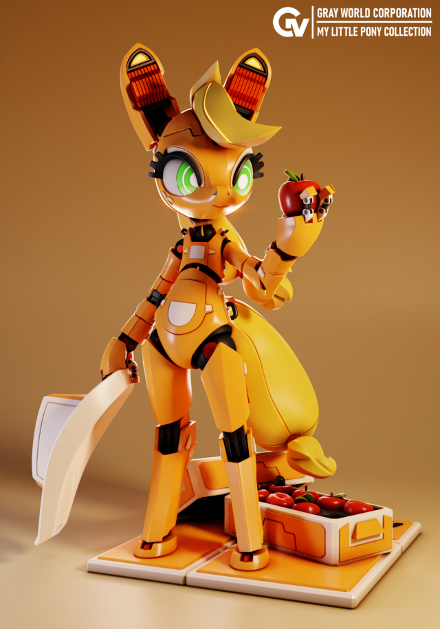 Harvest Bot Apple J8 - My Little Pony Model Cetak 3D .c4d .max .obj .3ds .fbx .stl .blend 