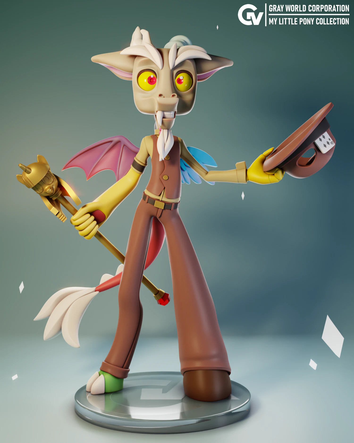 Discord Chibi - My Little Pony 3D Print Model .c4d .max .obj .3ds .fbx .stl .blend