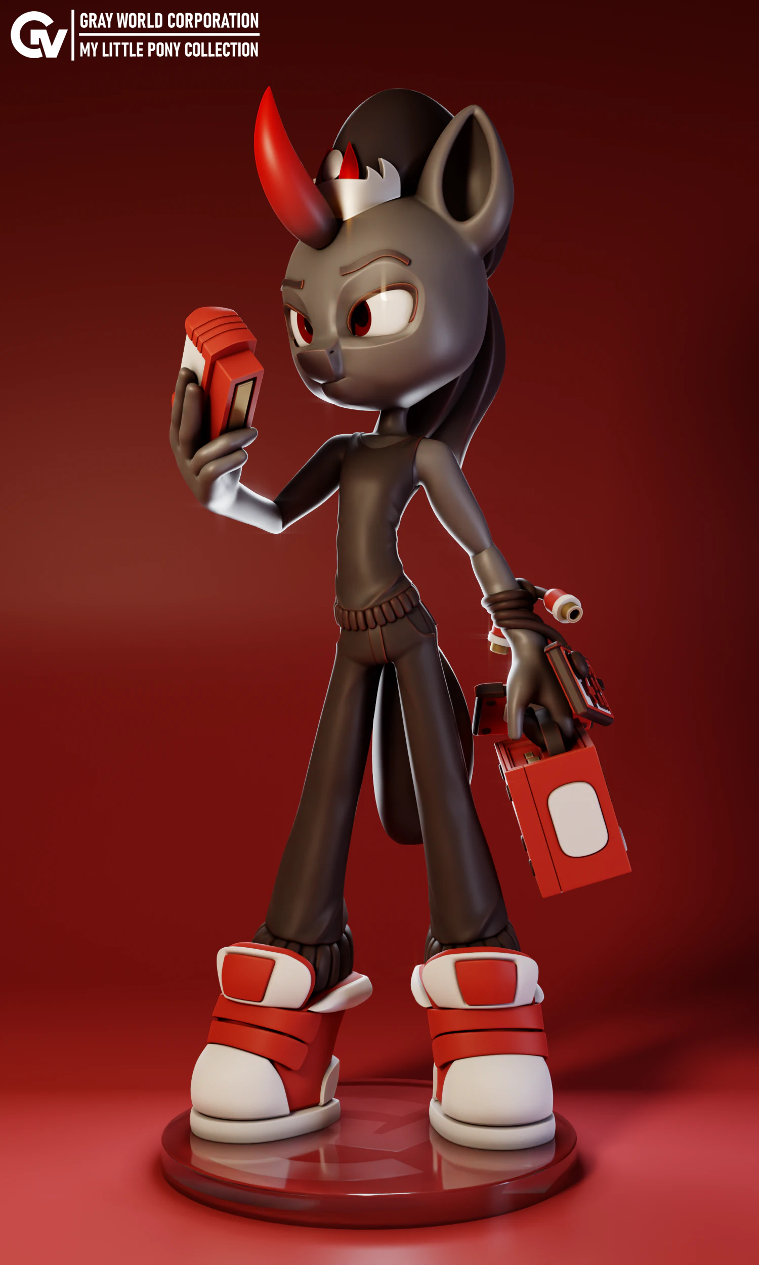 Sombra Chibi - My Little Pony 3D Print Model .c4d .max .obj .3ds .fbx .stl .blend 