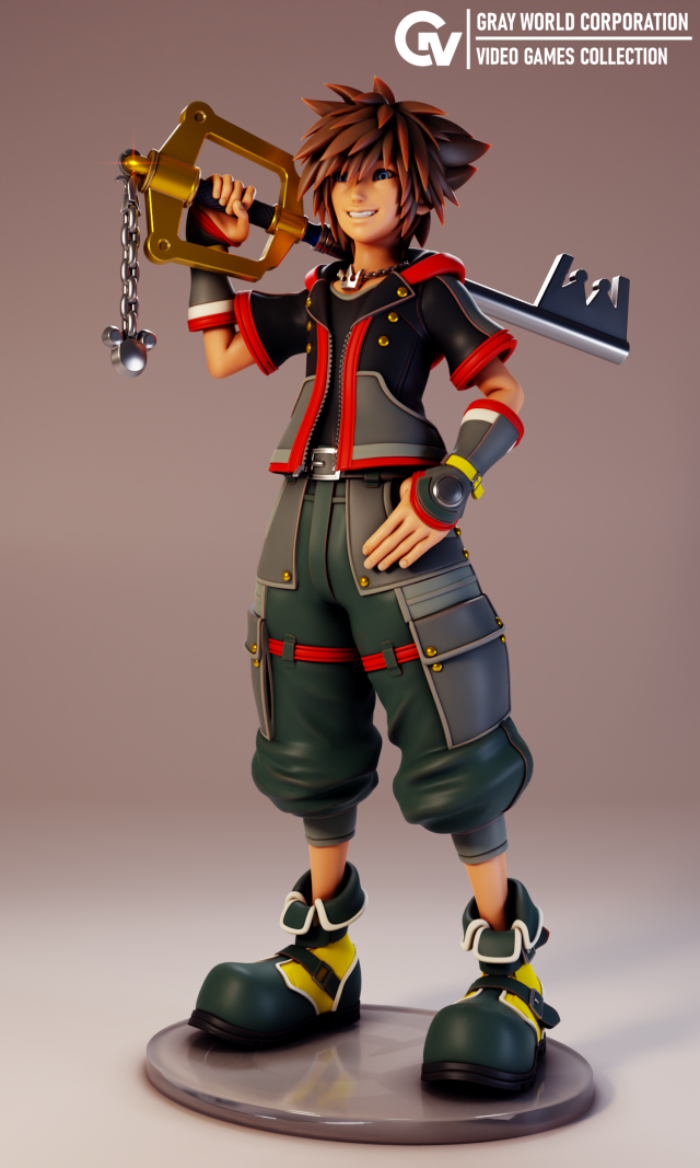 Sora - Kingdom Hearts Modèles 3D en vedette .c4d .max .obj .3ds .fbx .stl .blend 