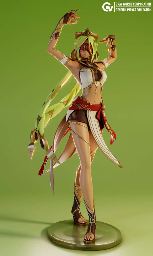 Eremite Floral Ring-Dancer - Genshin Impact 3D-Druckmodell .c4d .max .obj .3ds .fbx .stl .blend 