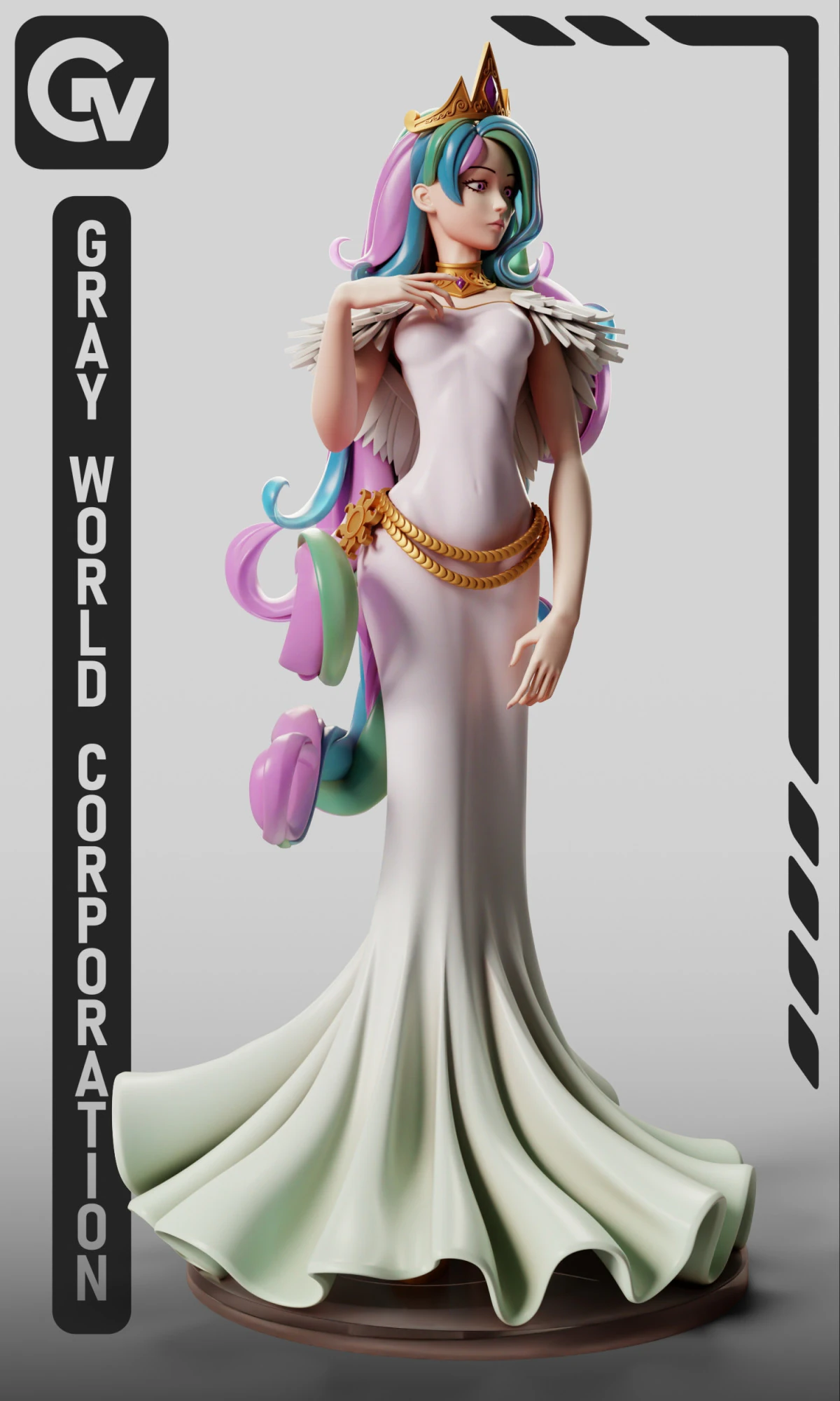 Princess Celestia - My Little Pony 3D Print Model .c4d .max .obj .3ds .fbx .stl .blend 