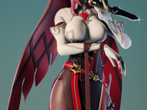 Rosaria Genshin Impact 3D Baskı Modeli