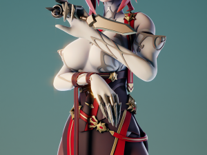 Rosaria Genshin Impact 3D Baskı Modeli