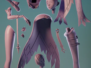 Rosaria Genshin Impact 3D Print Model