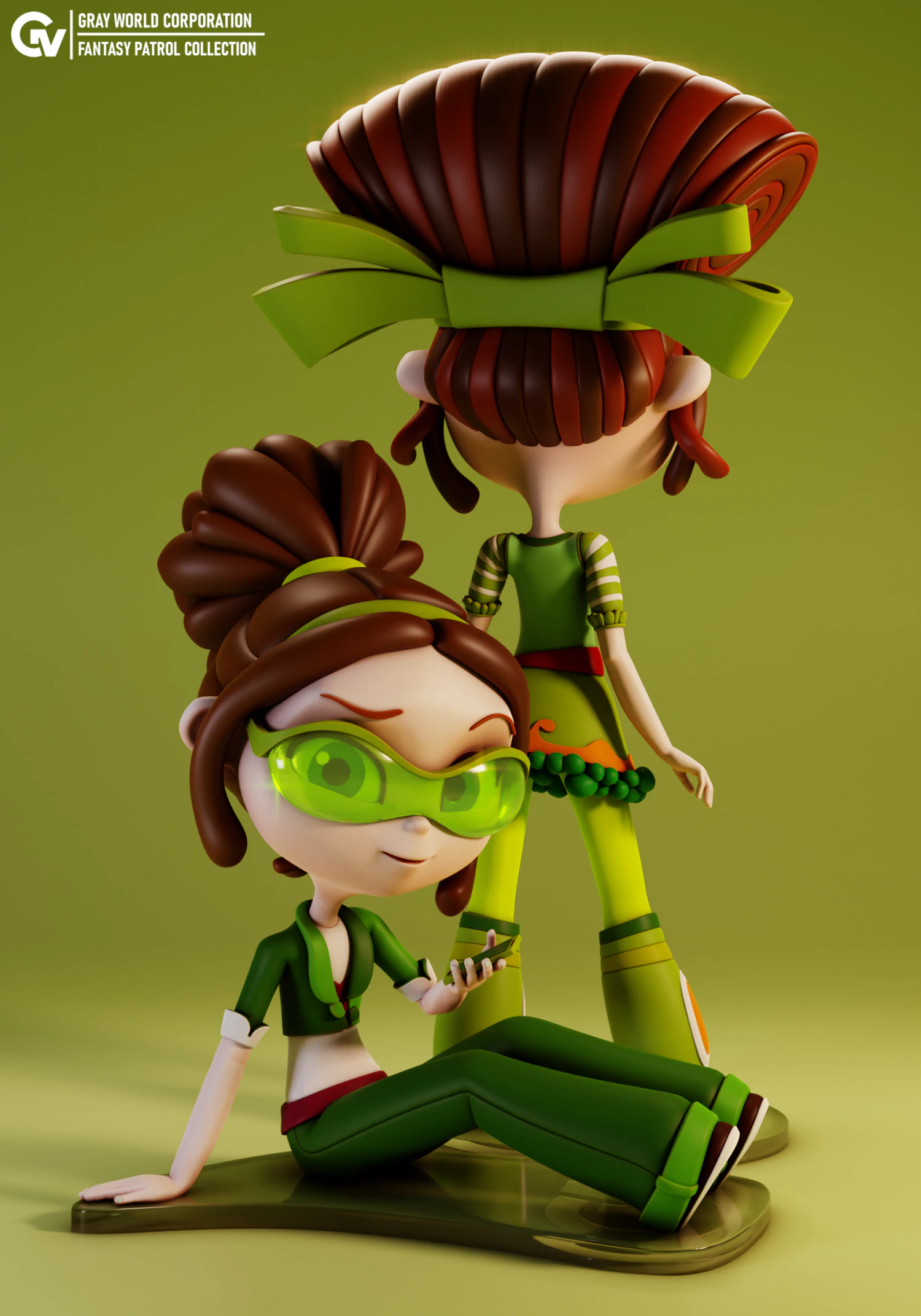 Masha Fantasy Patrol 3D Print Model .c4d .max .obj .3ds .fbx .stl .blend 