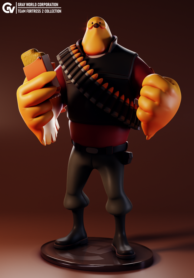 Pootis Team Fortress 2 3Dプリントモデル .c4d .max .obj .3ds .fbx .stl .blend 