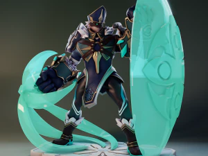 एनीमोबॉक्सर वैनगार्ड जेनशिन इम्पैक्ट 3D प्रिंट मॉडल