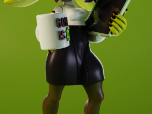 Goblin Girl Clerk OC 3D Print Model
