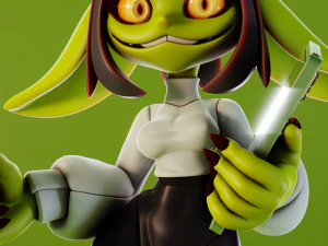 Goblin Girl Clerk OC 3D Print Model