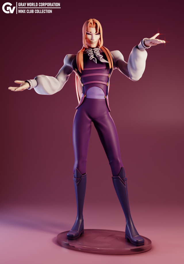 Valtor 2 Winx Club Modelo de Impressão 3D .c4d .max .obj .3ds .fbx .stl .blend 