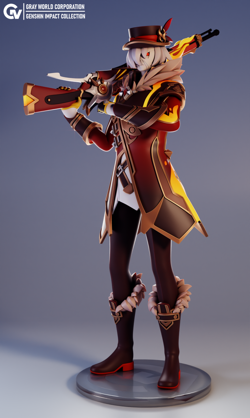 Pyroslinger Bracer Genshin Impact 3D प्रिंट मॉडल .c4d .max .obj .3ds .fbx .stl .blend 
