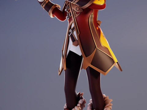 पायरोसलिंगर ब्रेसर जेनशिन इम्पैक्ट 3D प्रिंट मॉडल