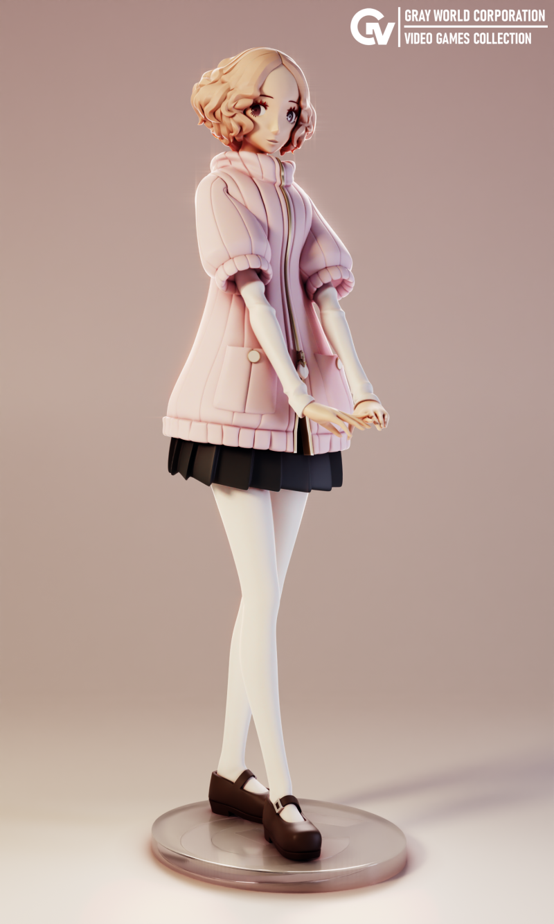 Haru Okumura Persona 3D 프린트 모델 .c4d .max .obj .3ds .fbx .stl .blend 