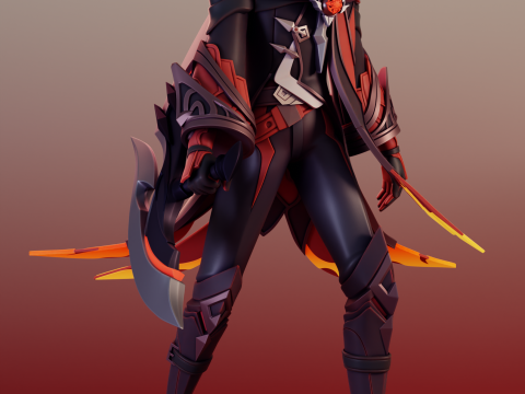 Pyro Agent Genshin Impact Modelo de Impressão 3D